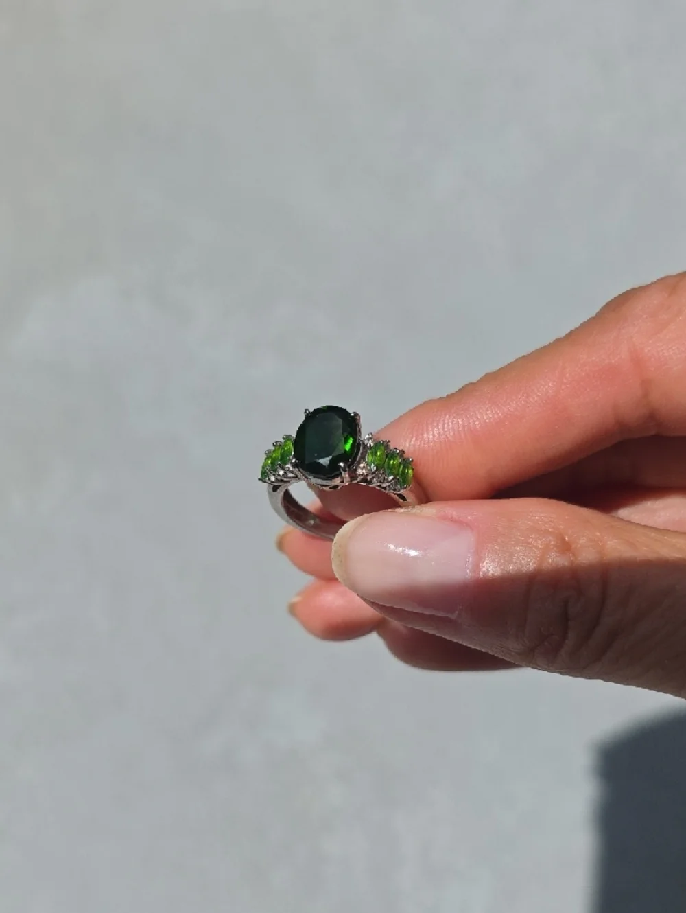 Chrome Diopside Sterling Silver Ring - Size 5 - Picture 2 of 7